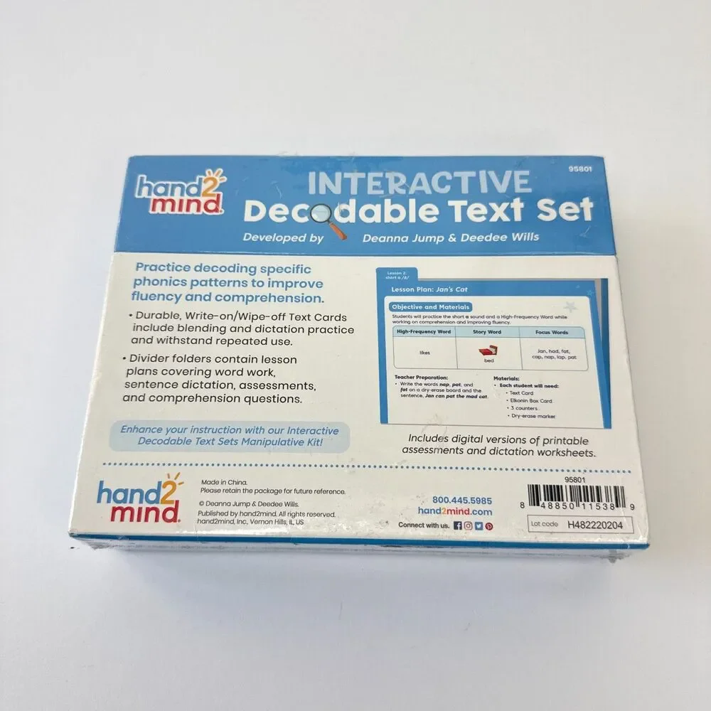 NEW Hand2Mind Interactive Decodable Text Set Lot of 3 Sealed CVC R-Controlled CV